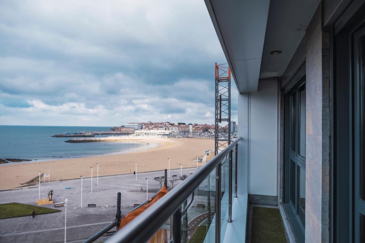 기욘 El Sexto De La Playa + Parking Gratis 아파트 외부 사진